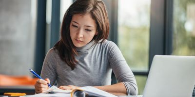 Student working